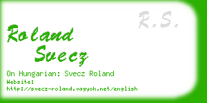 roland svecz business card